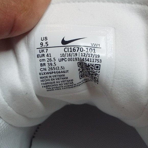 New Nike Cortez G Golf Shoes Women’s Size 9.5 CI1670 101 White Black Spikeless - Picture 5 of 5